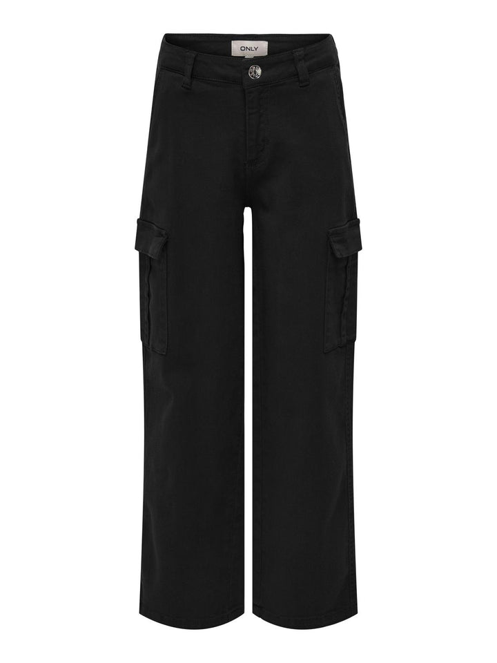Kids cargo broek YARROW - VOX Black Straight Fit