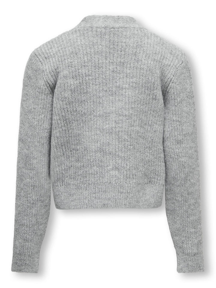 Kids vest ORIANA Light Grey Melange SILVER GLITTER Regular Fit