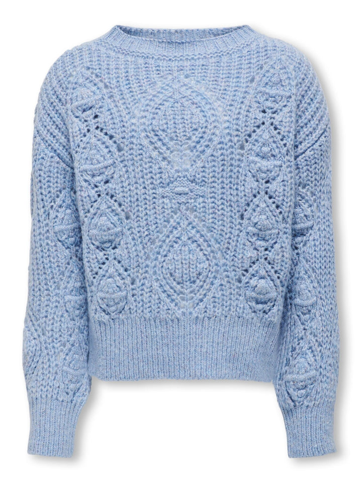 Kinderpullover ROSETTA Kaschmir Blau Multi Glitzer Reguläre Passform