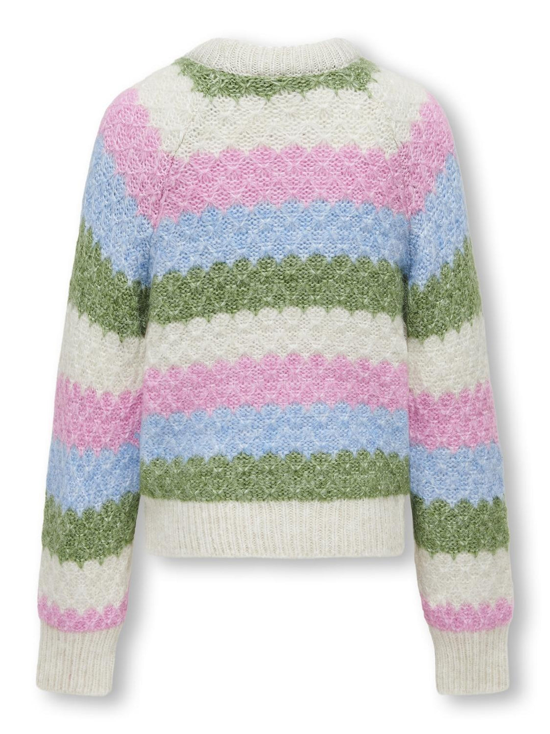 Kinderpullover CHOLE Birch Absinthe Grün/Dämmerblau/Bonbon Reguläre Passform