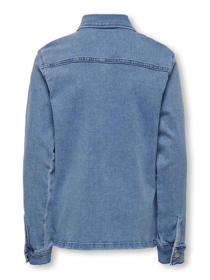 Bluse STORM Hellblau Denim Regular Fit