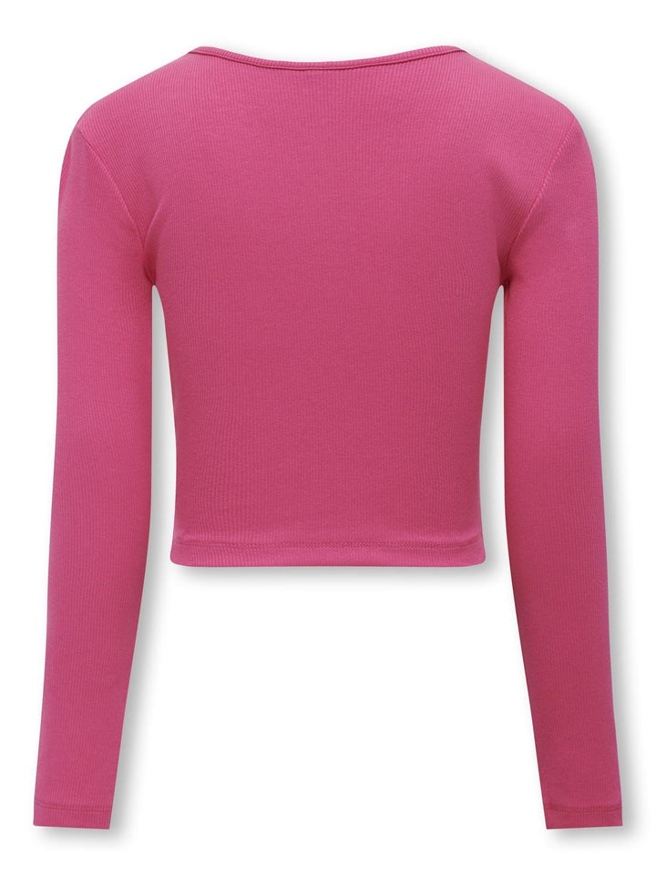 Kids longsleeve NESSA Fuchsia Purple Shoulder Cut Out Tight Fit