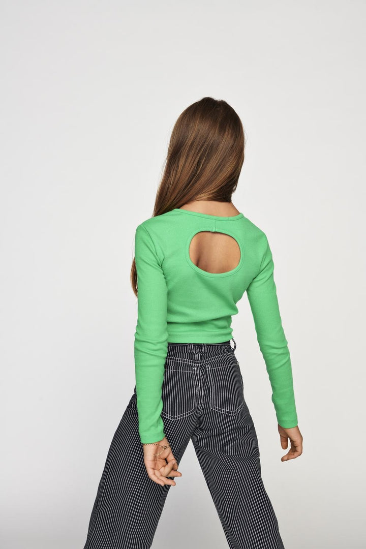 Kids longsleeve NESSA Island Green Back Cut Out Tight Fit