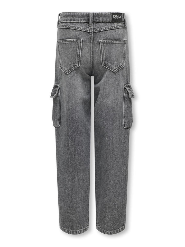 Kinderjeans HARMONY Dunkelgrau Denim Weitbein Passform