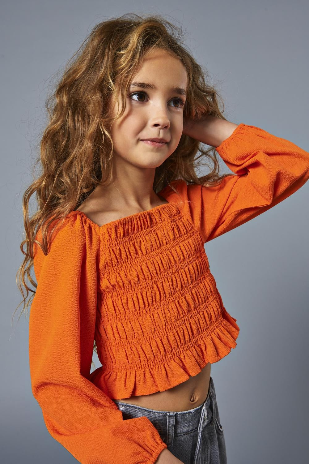 Kids longsleeve HELENE Golden Poppy Regular Fit
