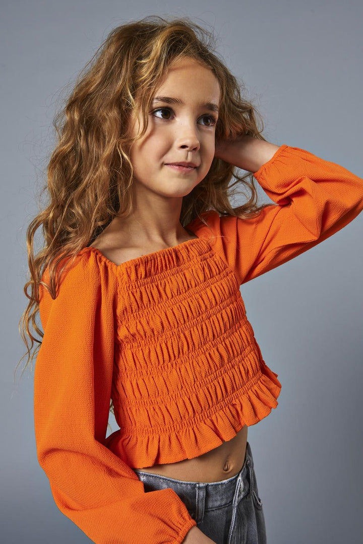 Kids longsleeve HELENE Golden Poppy Regular Fit
