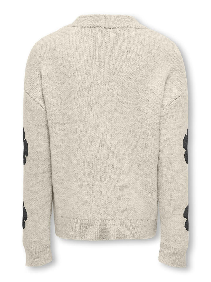 Kinderpullover NAJA Birke Schwarz Blume Regular Fit