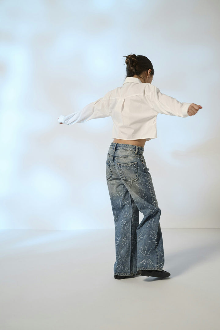 Kinderjeans HOPE Medium Blue Denim Weite Bein Passform