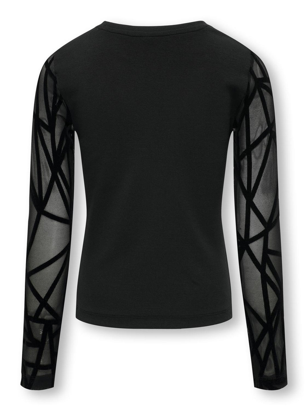 Kids longsleeve COLETTE Black Geometric mesh Regular Fit