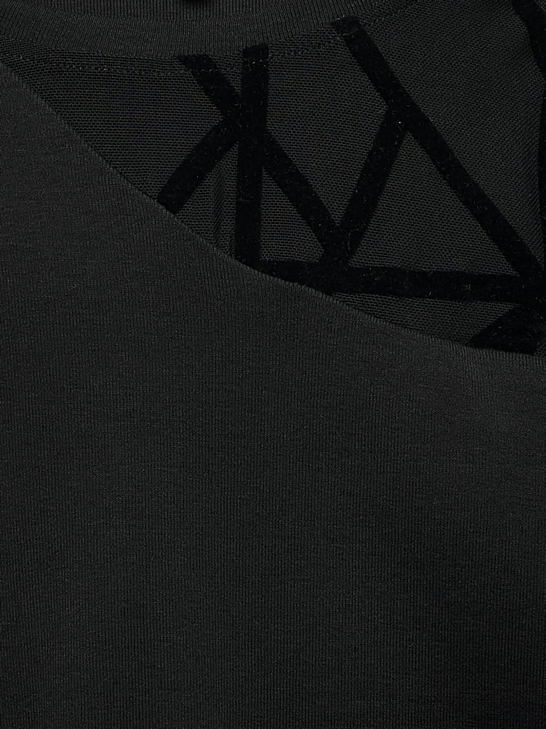 Kids longsleeve COLETTE Black Geometric mesh Regular Fit