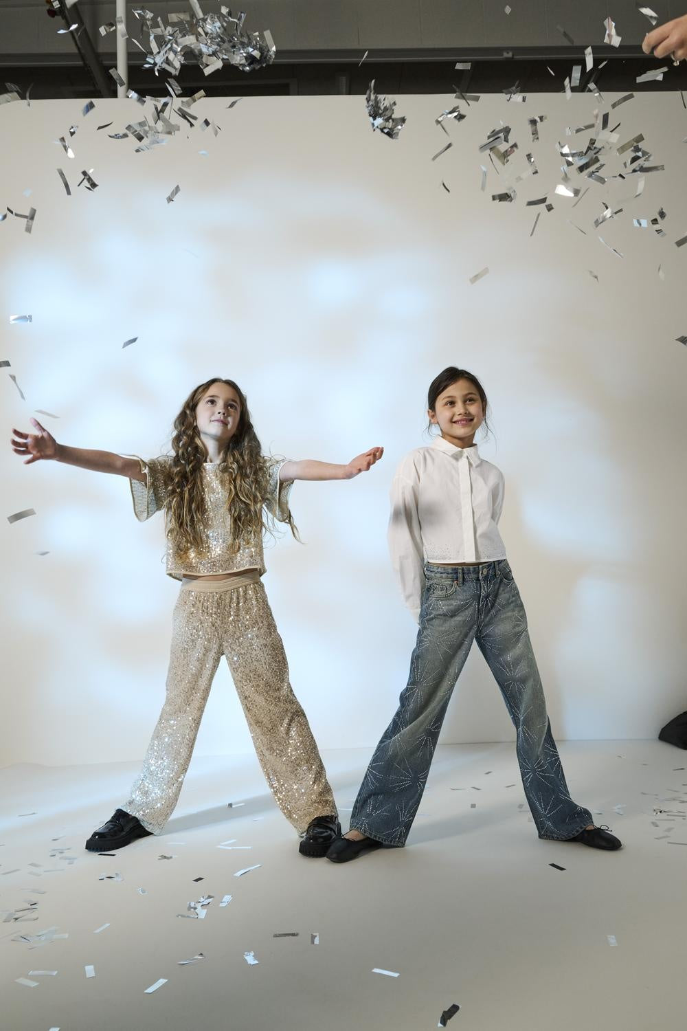 Kinder T-Shirt FRANSA Moonbeam DTM Pailletten Oversize Passform