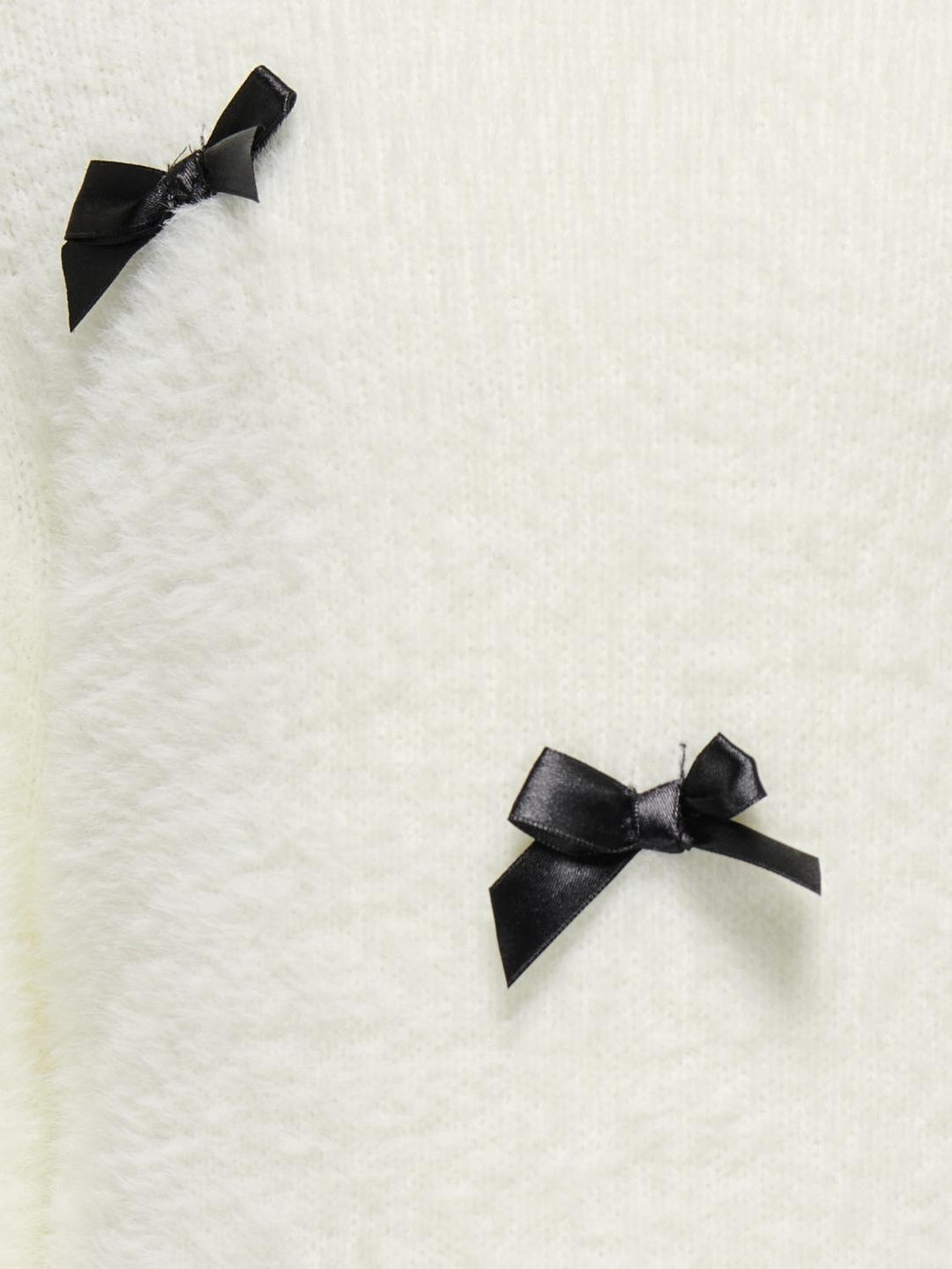 Kinderpullover PIUMO Cloud Dancer Black Bows Standard Fit