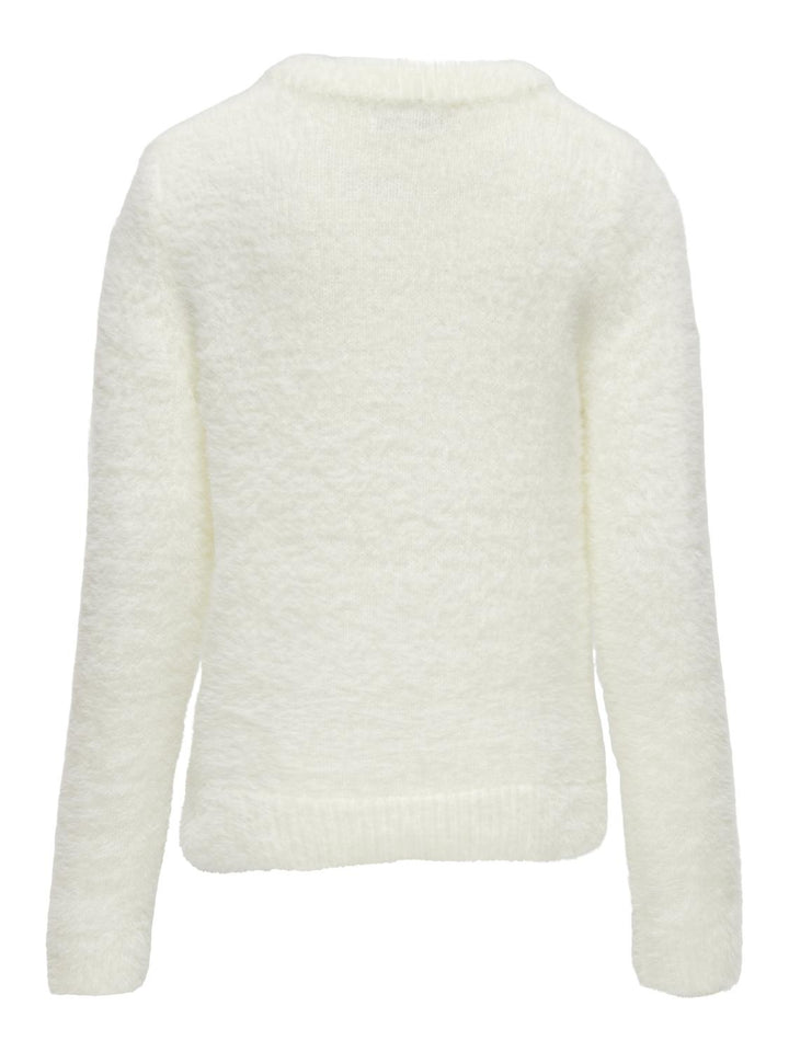 Kinderpullover PIUMO Cloud Dancer Black Bows Standard Fit