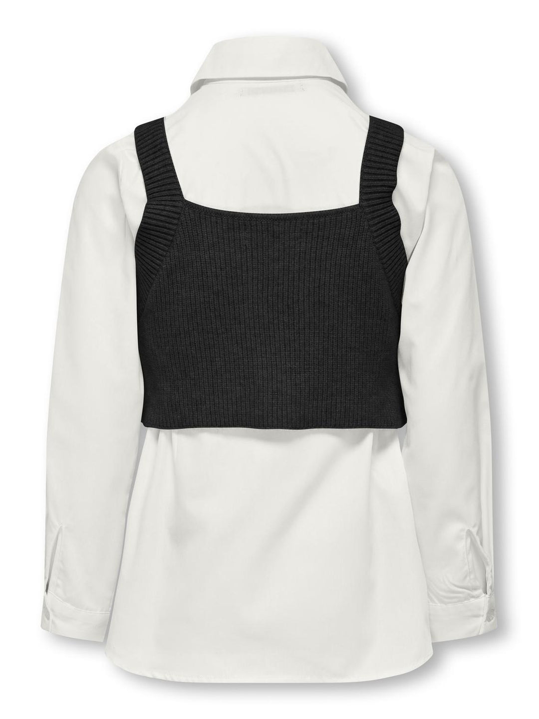 Kids longsleeve ZOE Cloud Dancer Black Regular Fit