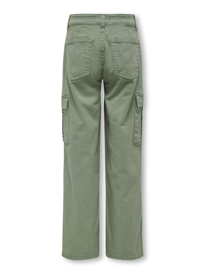 Kids cargo broek YARROW - VOX Hedge Green Straight Fit