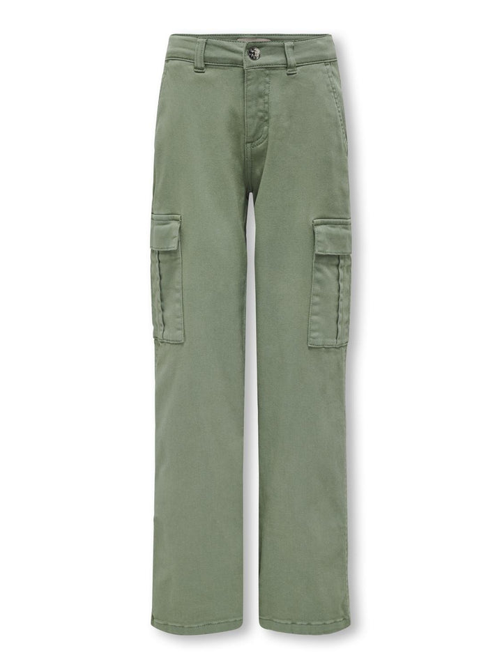 Kids cargo broek YARROW - VOX Hedge Green Straight Fit