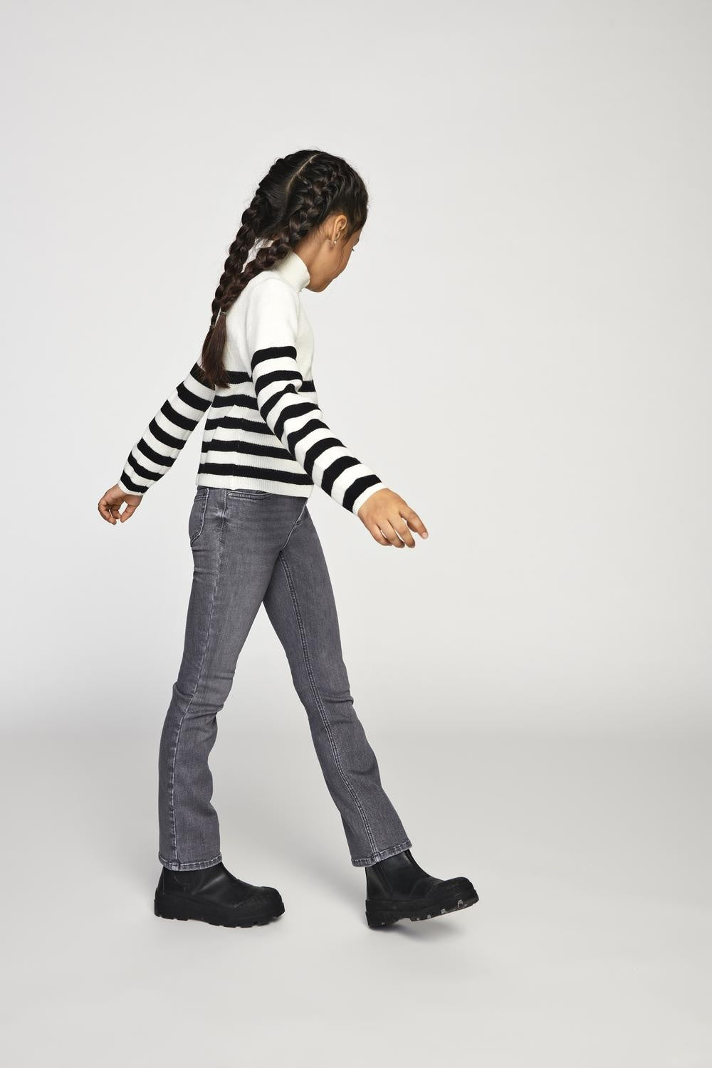 Kids trui FRANCA Cloud Dancer Black Regular Fit