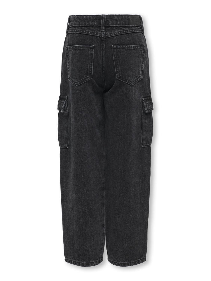 Kids spijkerbroek HARMONY Washed Black Wide Leg Fit