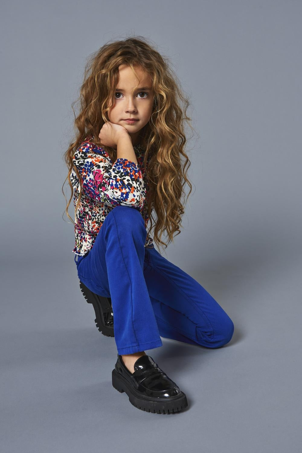 Kids broek ANNE Sodalite Blue Flared Fit