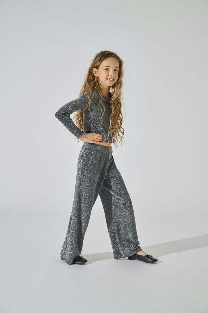 Kids broek QUEEN Black W. Silver Regular Fit