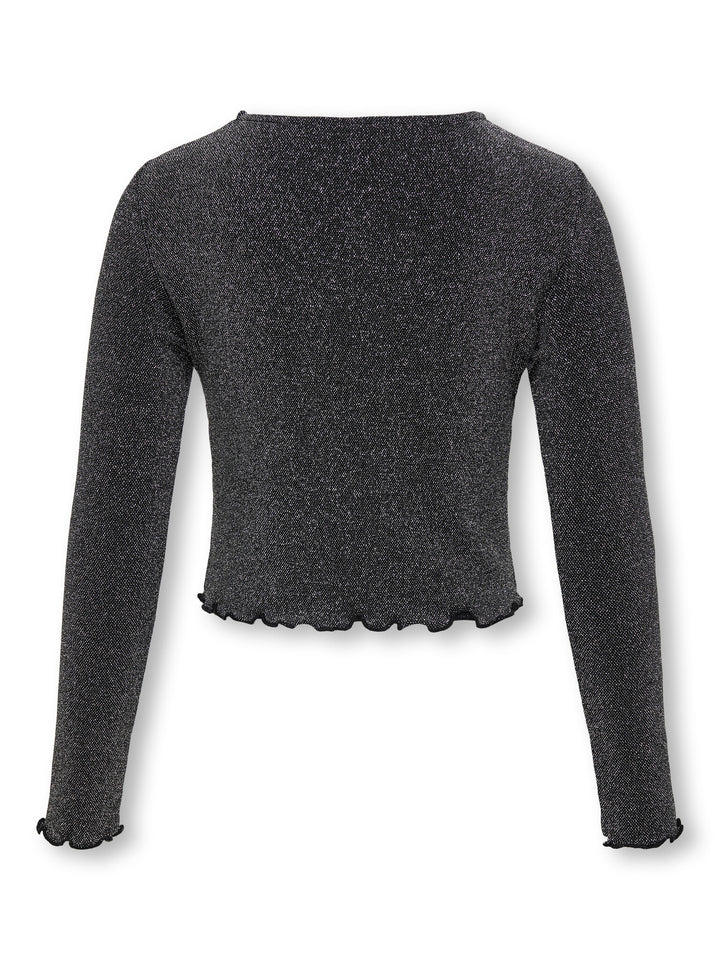 Kids longsleeve QUEEN Black W. Silver Regular Fit