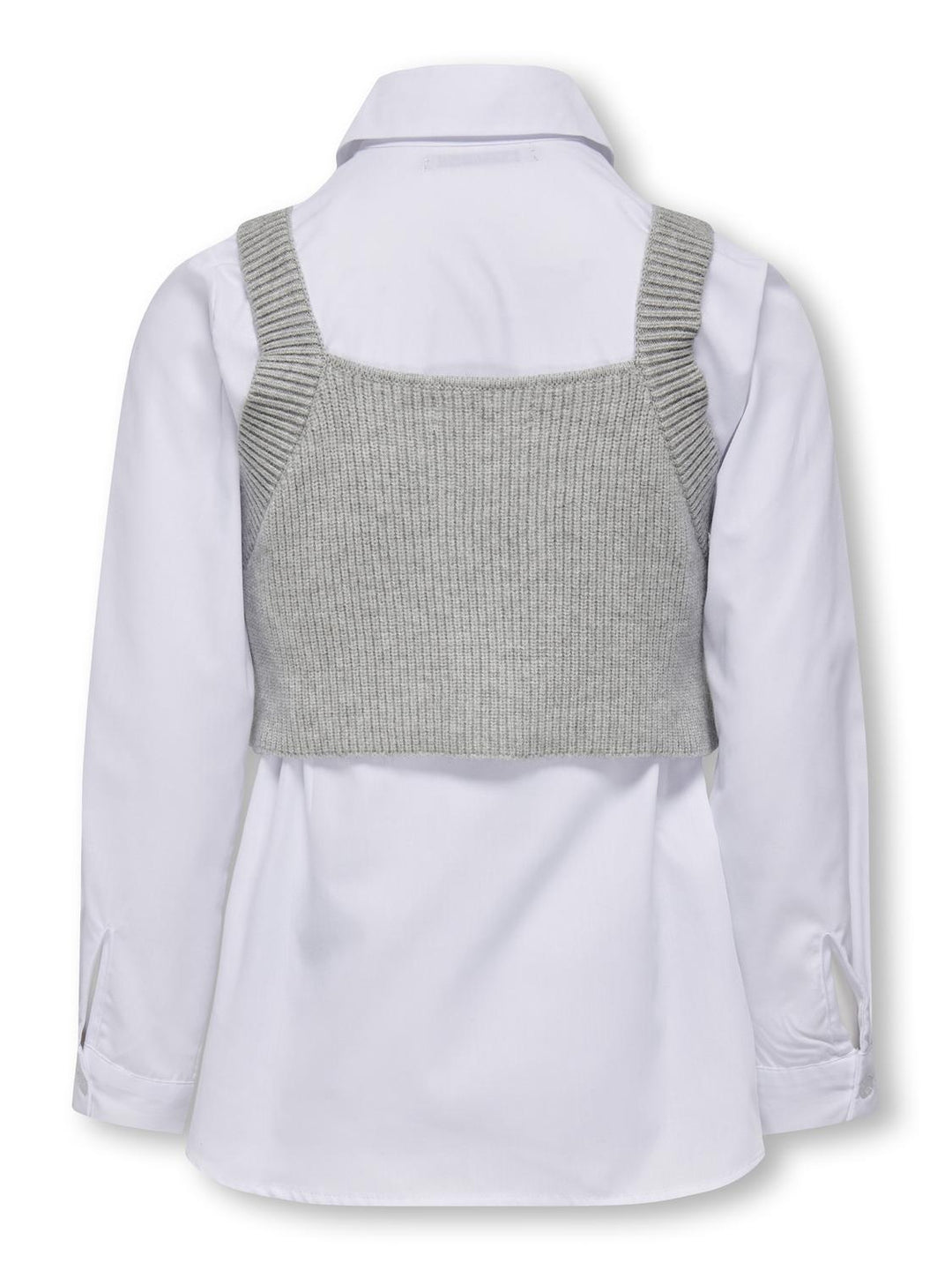 Kids longsleeve ZOE Cloud Dancer Light Grey Melange Regular Fit