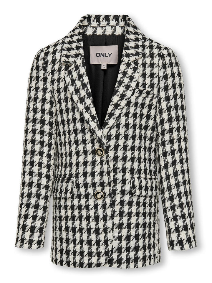 Kids blazer ELINOR Black WHITE HOUNDSTOOTH Regular Fit