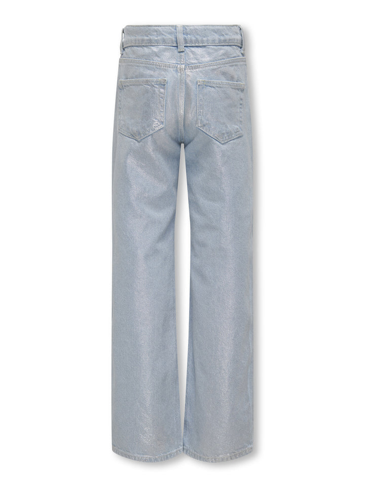 Kids spijkerbroek CANAL Light Blue Denim COATED SILVER Wide Leg Fit