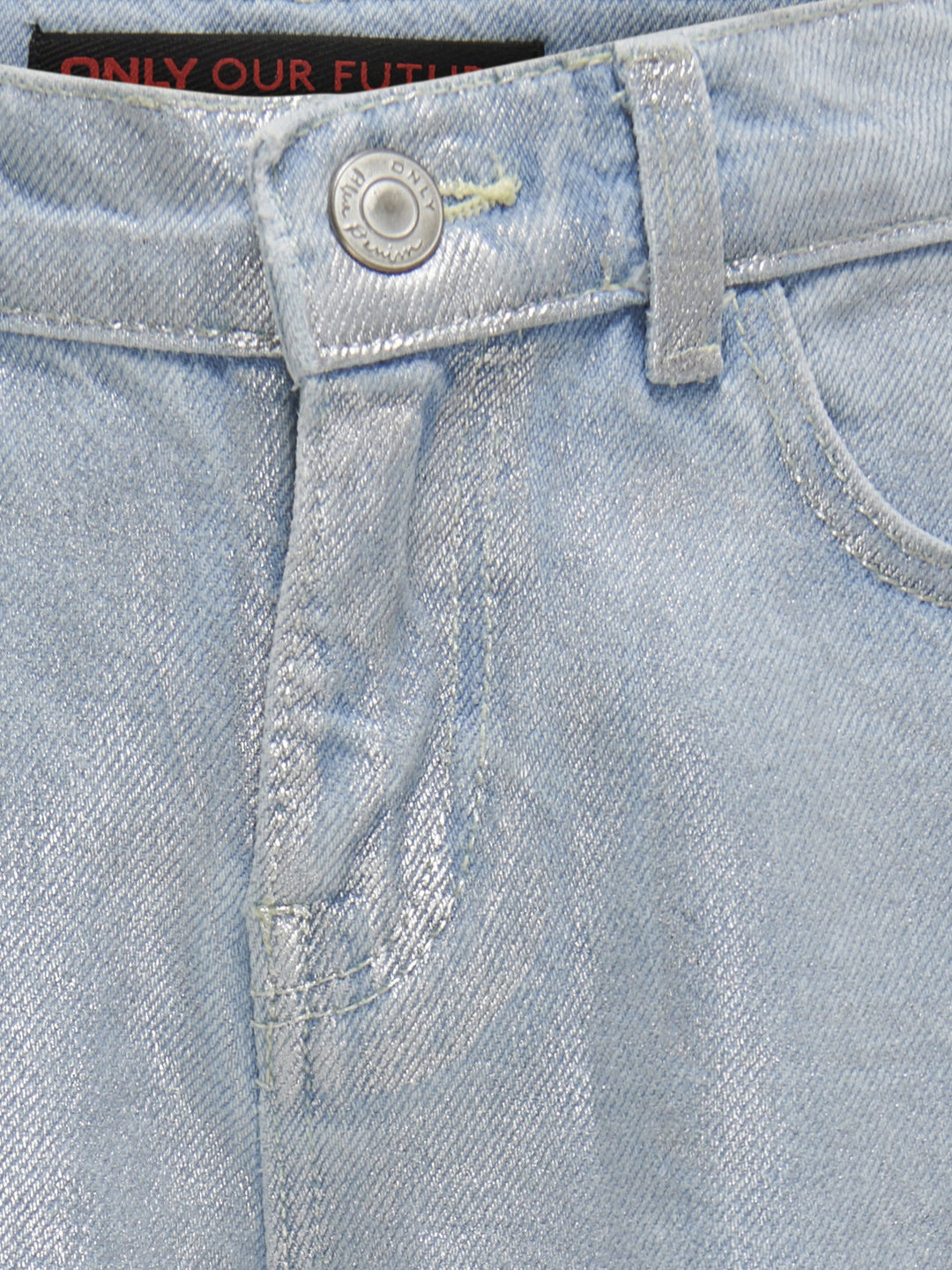 Kids spijkerbroek CANAL Light Blue Denim COATED SILVER Wide Leg Fit