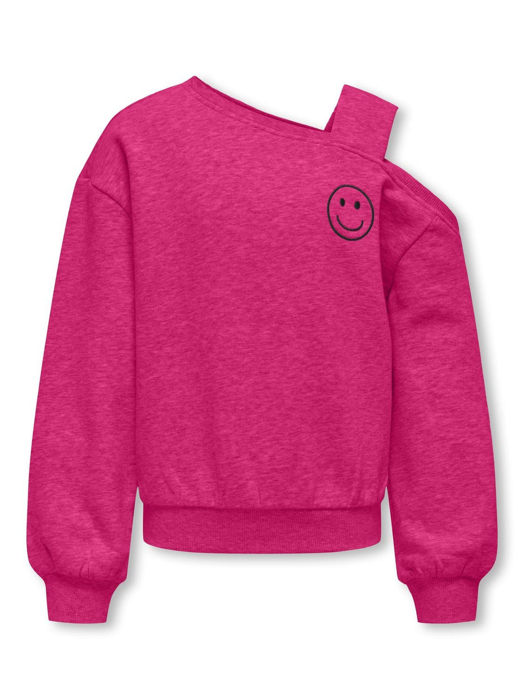 Kids trui SEEMA Fuchsia Purple Happy Face Loose Fit