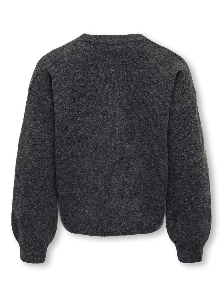 Kids trui SHELDO Dark Grey Melange Regular Fit