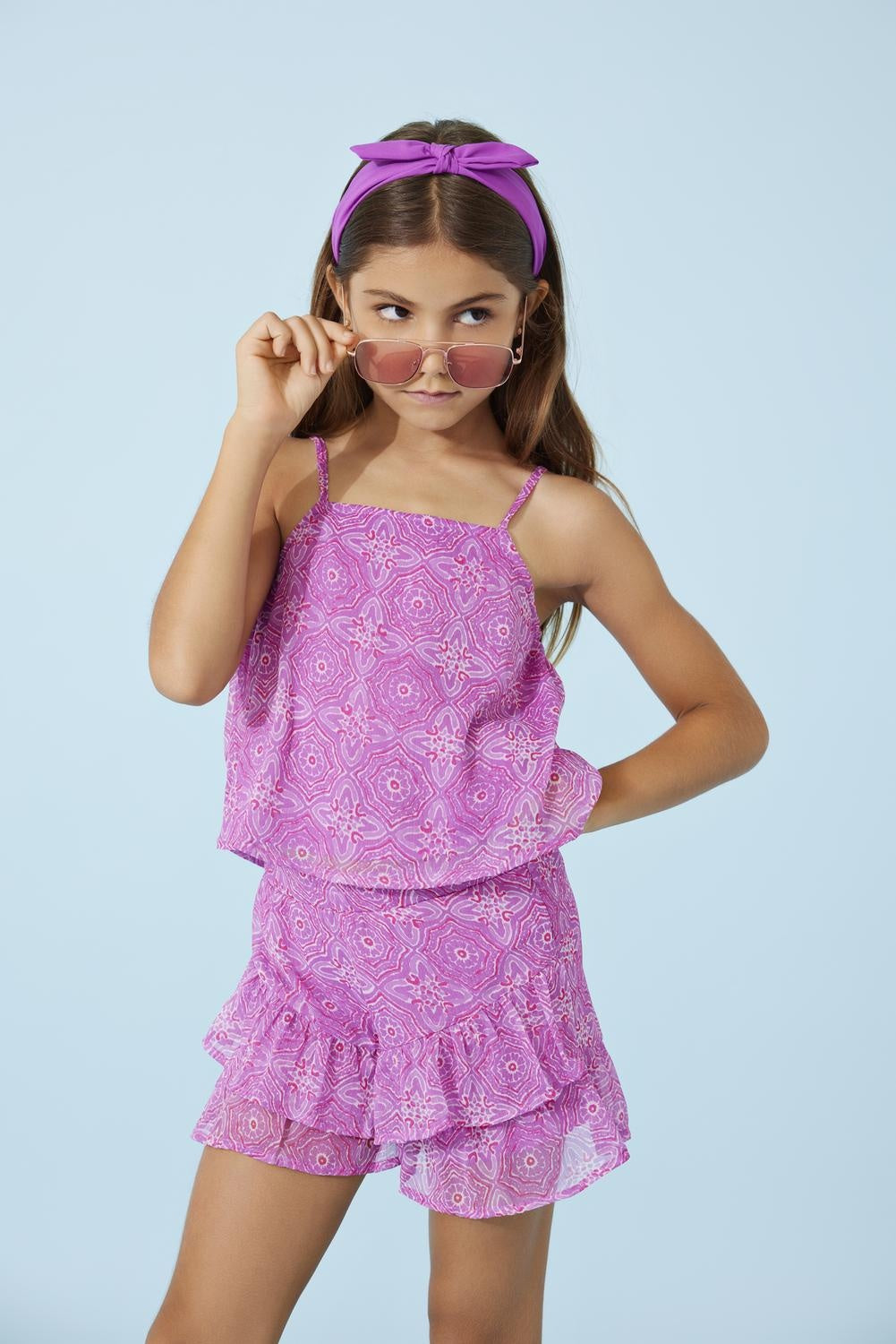 Top LOLA White ETHNIC BOHEMIAN Regular Fit