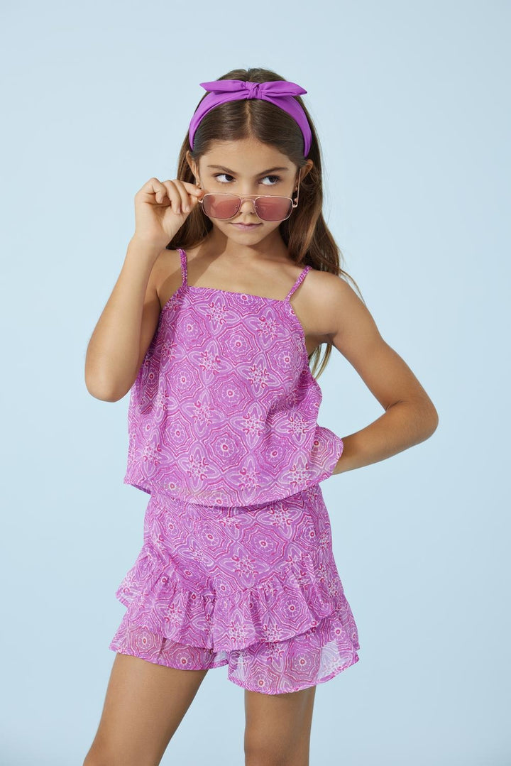 Top LOLA White ETHNIC BOHEMIAN Regular Fit