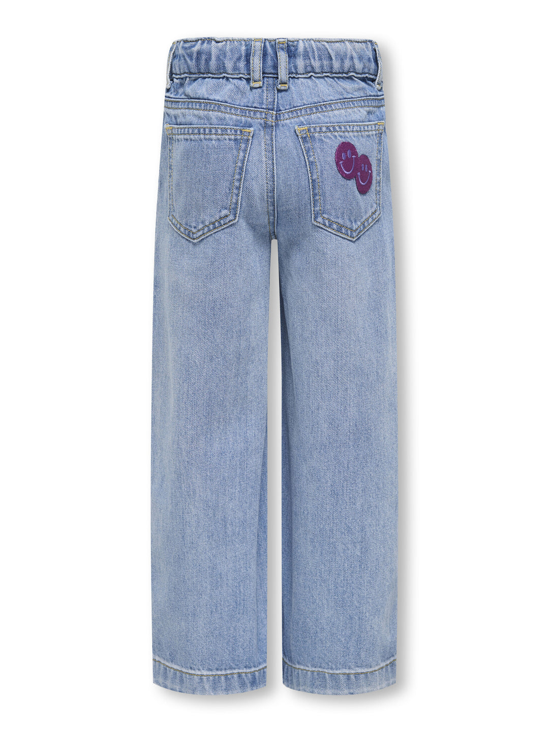 Mini spijkerbroek COMET SMILEY Light Blue Denim Wide Leg Fit