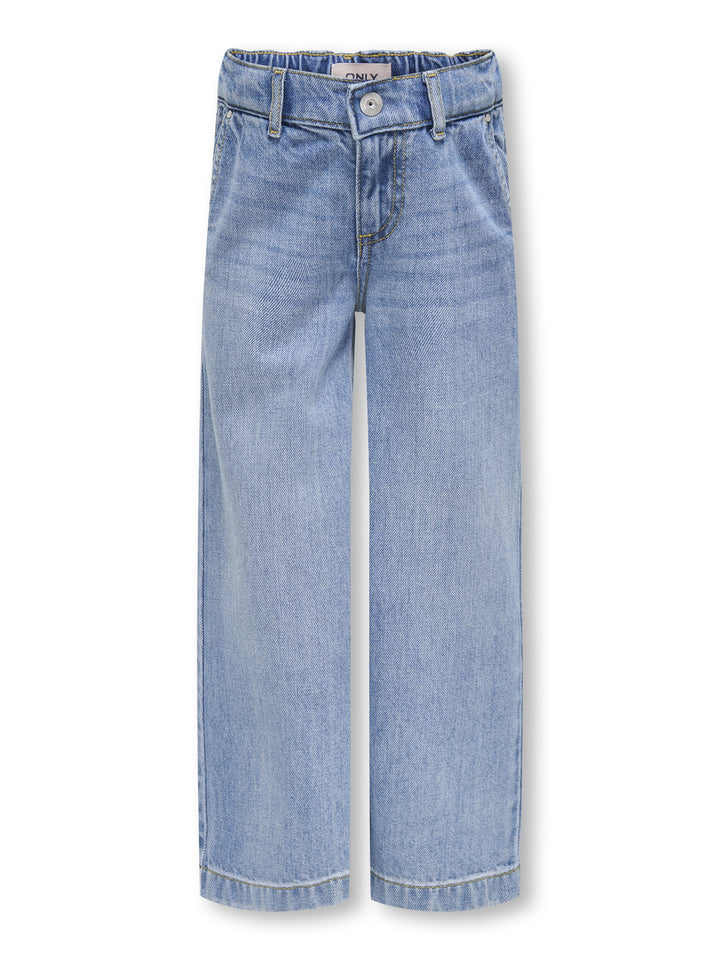 Mini spijkerbroek COMET SMILEY Light Blue Denim Wide Leg Fit