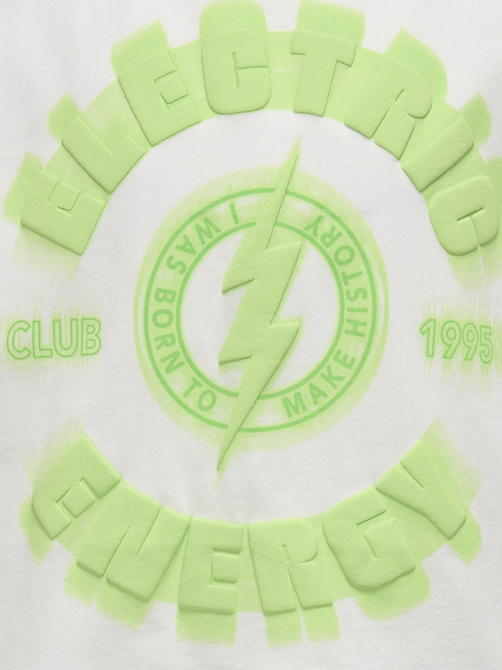 Kinder T-Shirt DAPHNE Cloud Dancer Electric Oversize Cropped Fit