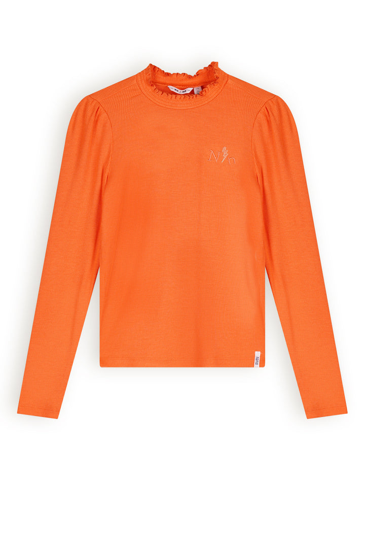 Kids longsleeve Koss rib jersey Flame Red
