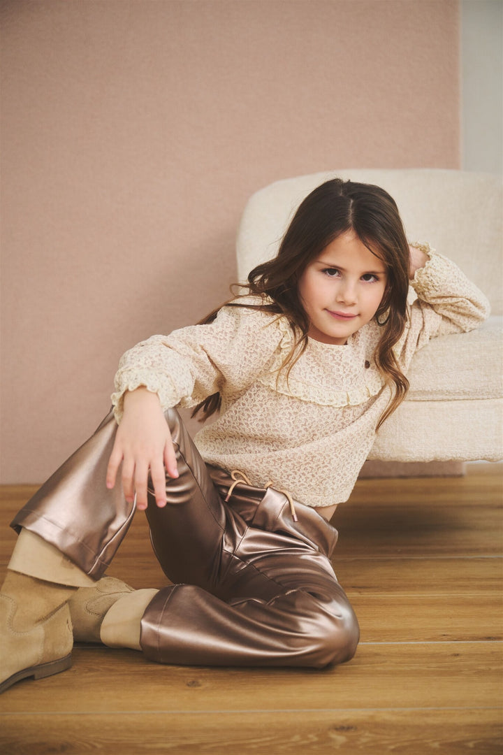 Kids broek Sunaed bronze flared Sand Blush