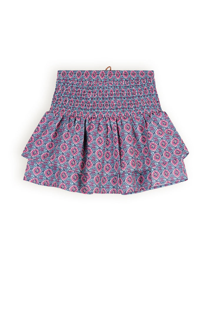 Kids rok Nami smocked layered Pottery Blue