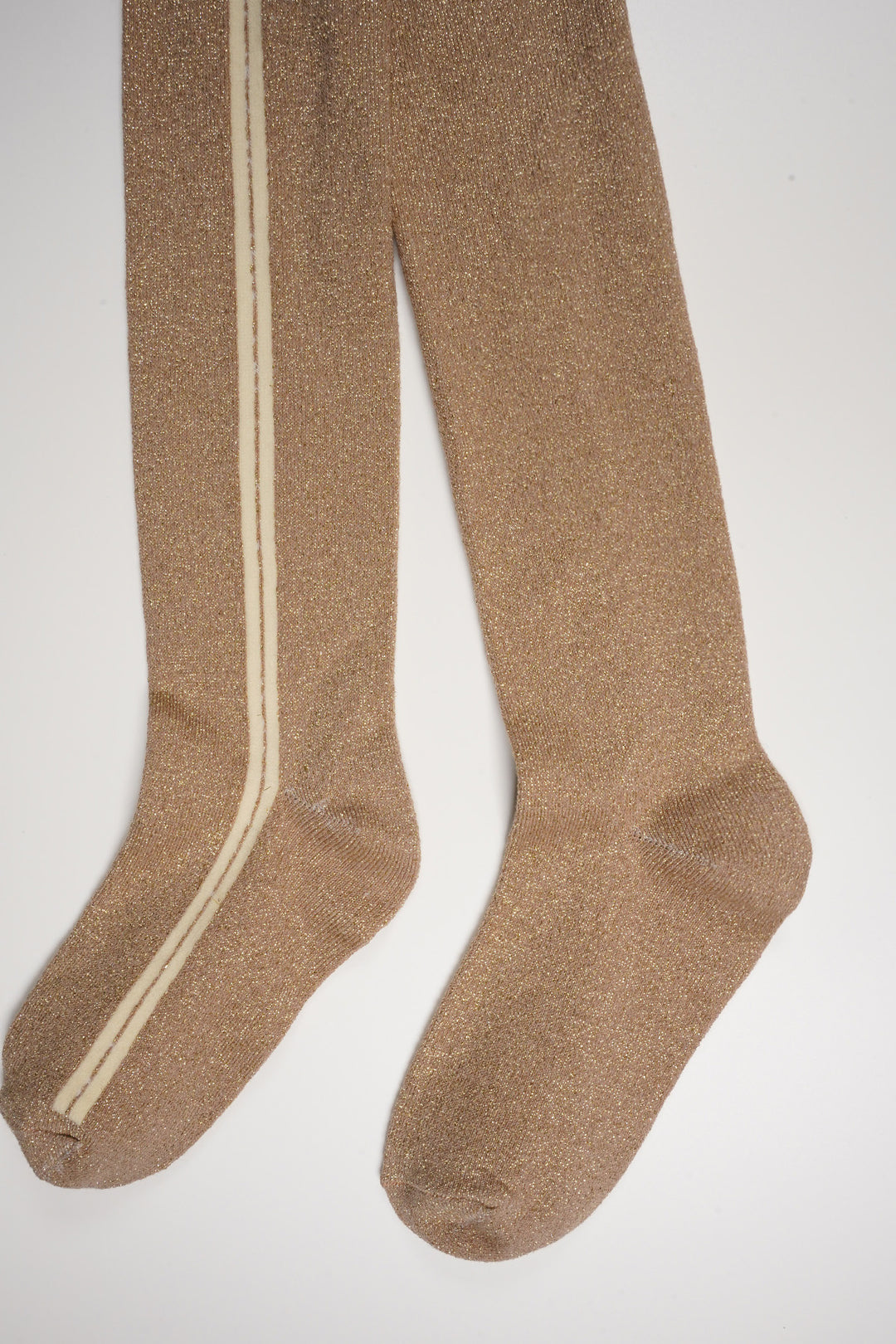 Kids maillot Rise glitter with stripe detail Sand Blush