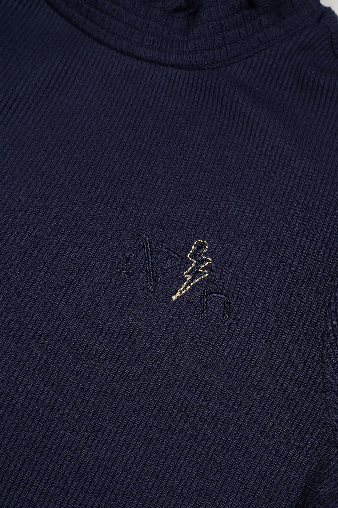 Kids longsleeve Koss rib jersey Navy Blazer