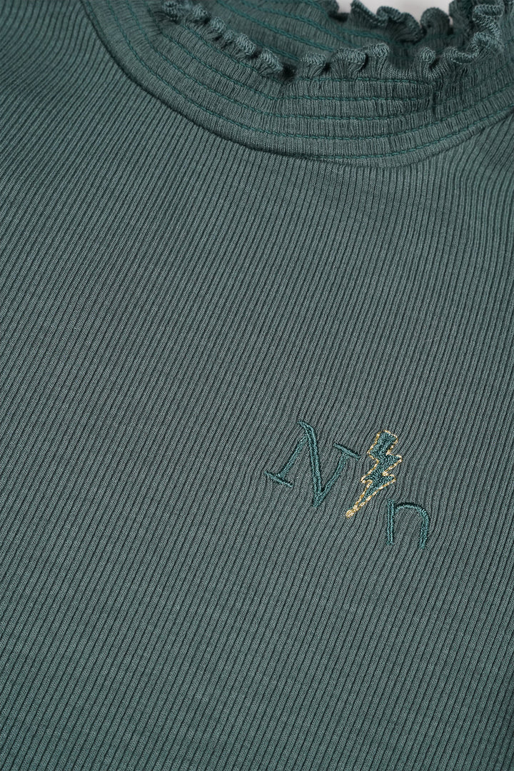 Kids longsleeve Koss rib jersey Bushy Grey