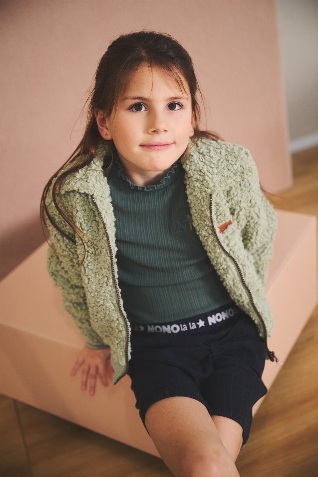 Kids longsleeve Koss rib jersey Bushy Grey