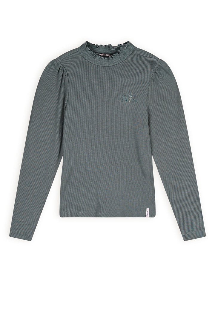 Kids longsleeve Koss rib jersey Bushy Grey