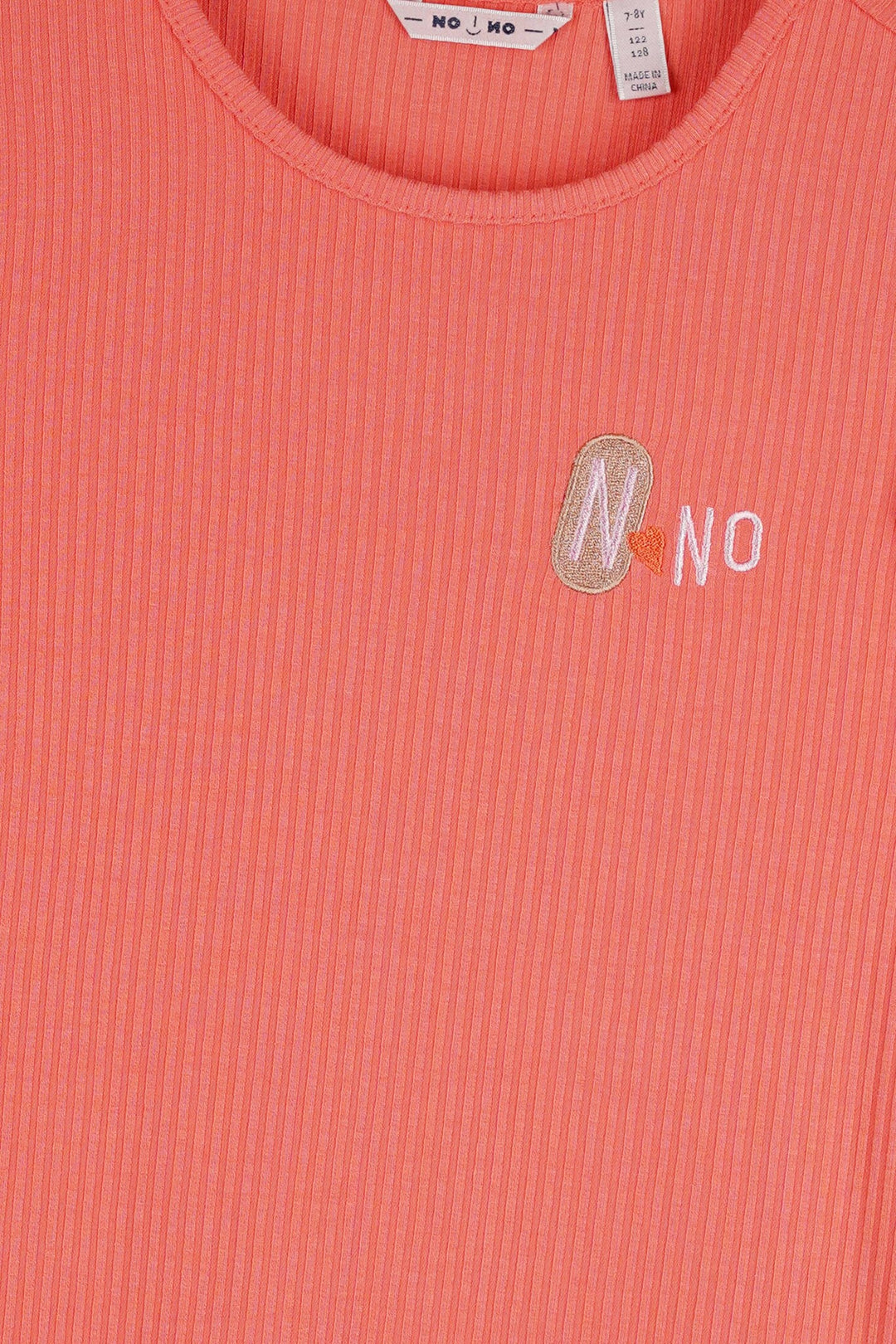 Kinder T-Shirt Kesta Rippenjersey Top mit ausgefallenen Ärmeln Orange Koralle