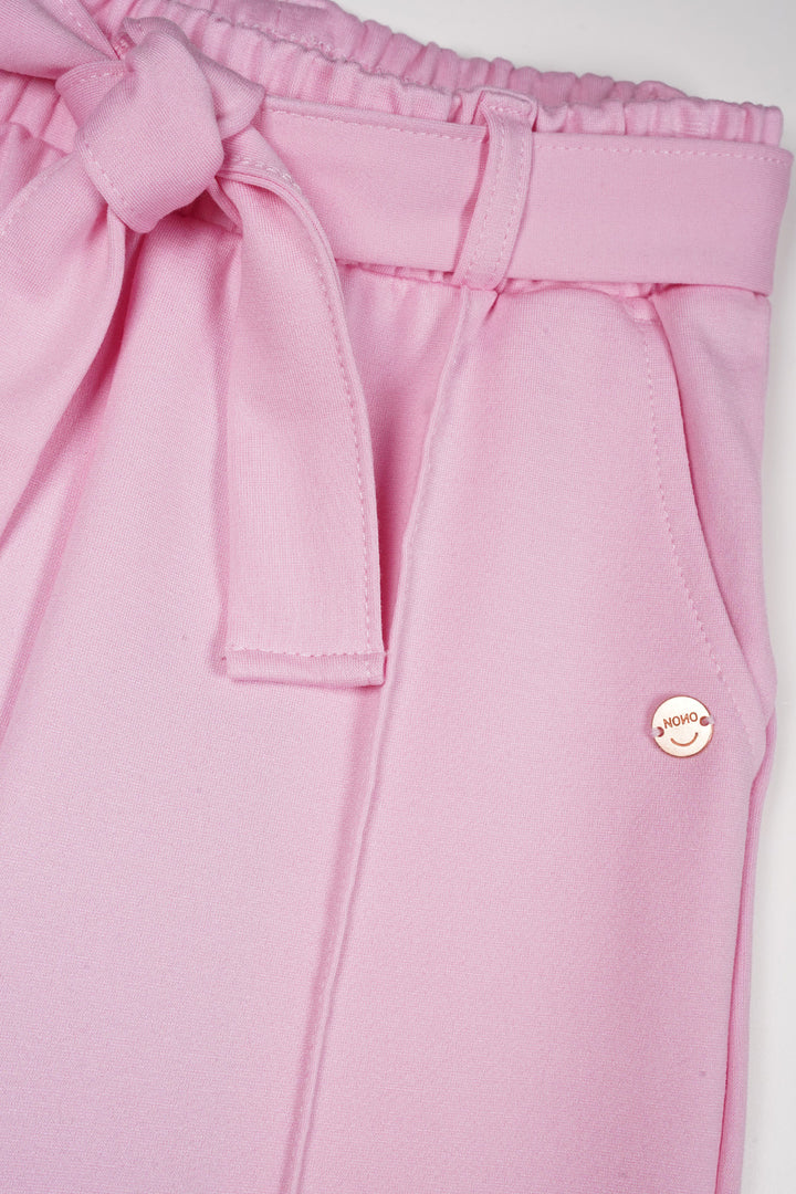 Kids broek Sayla travellers Interlock Palazzo Pants Bubblegum