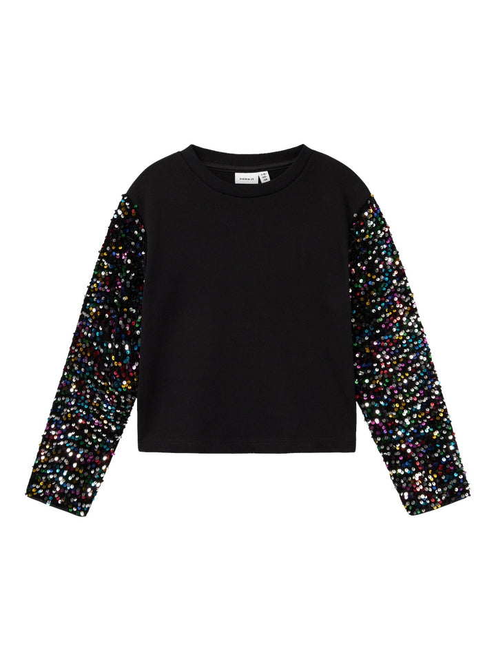 Kids trui RUNICA Black MULTI Loose Fit