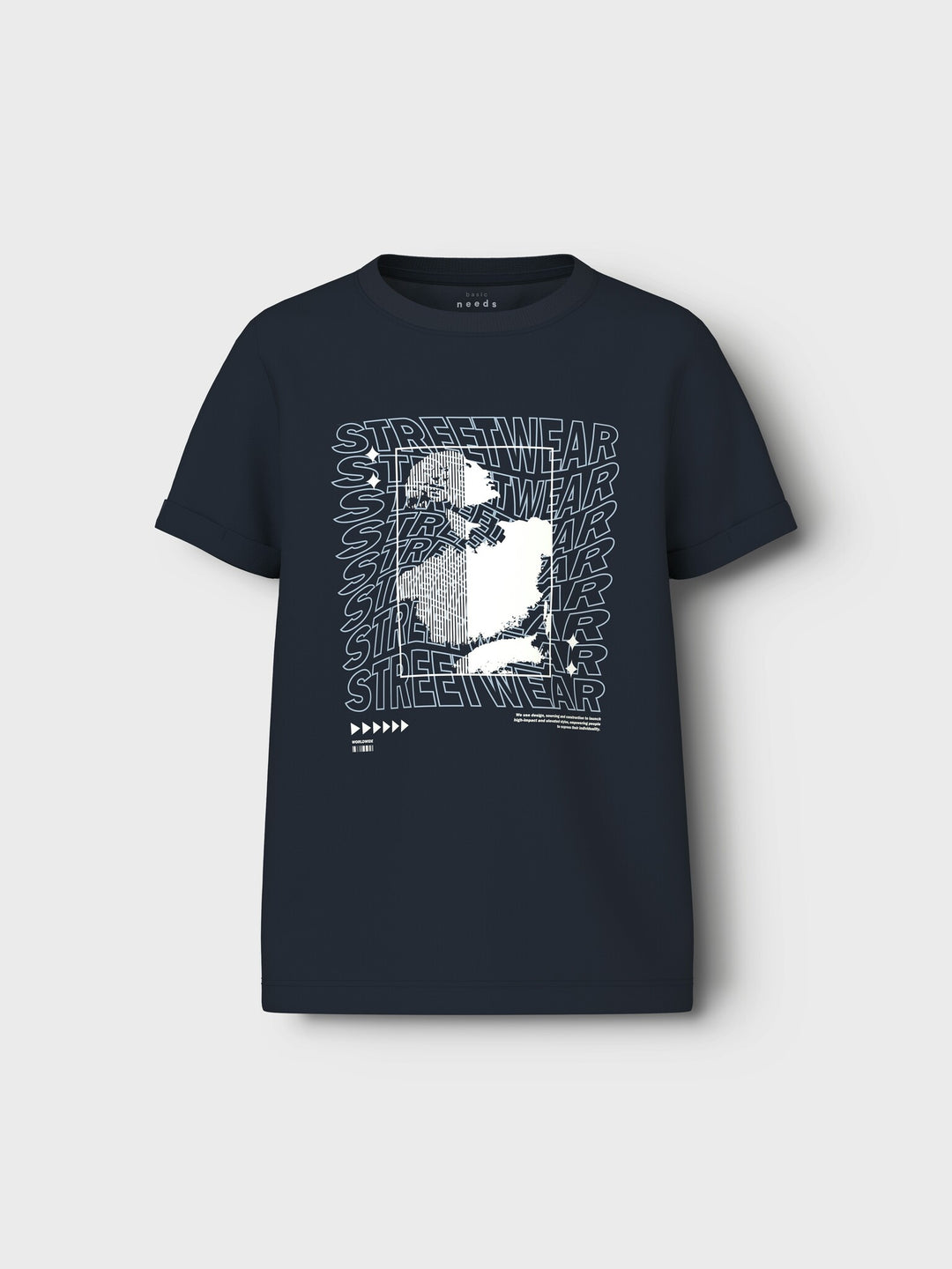 Kids T - shirt VUX Black Streetwear Regular Fit