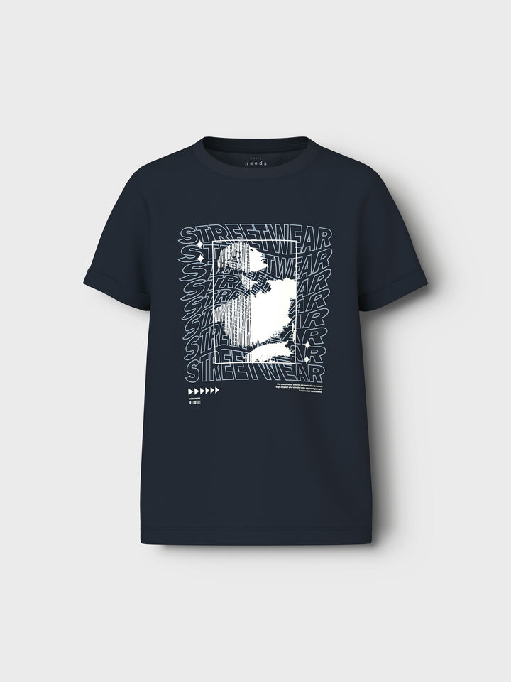 Kids T - shirt VUX Black Streetwear Regular Fit