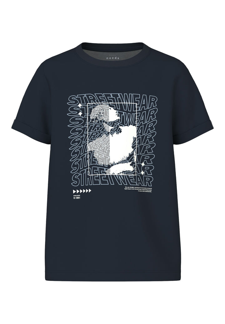 Kids T - shirt VUX Black Streetwear Regular Fit